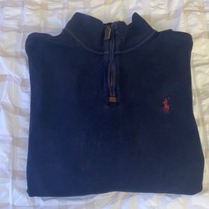 Navy polo quarter zip